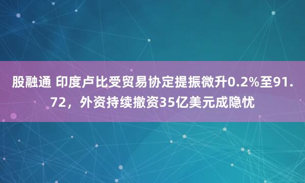 股融通 印度卢比受贸易协定提振微升0.2%至91.72，外资持续撤资35亿美元成隐忧